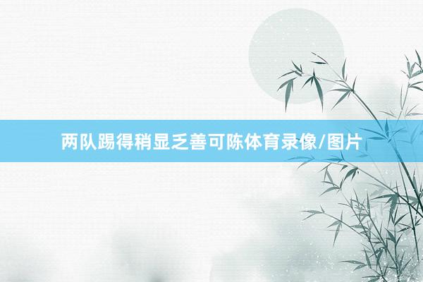 两队踢得稍显乏善可陈体育录像/图片