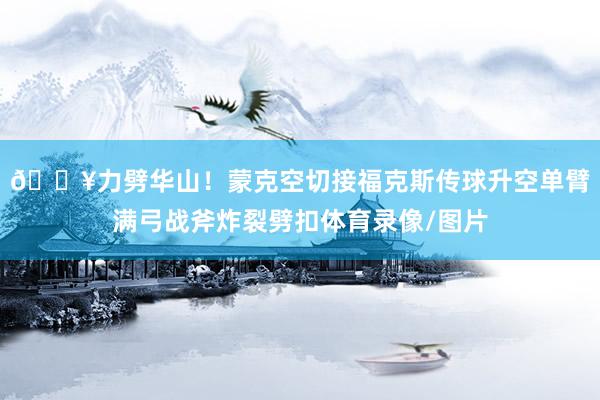 💥力劈华山！蒙克空切接福克斯传球升空单臂满弓战斧炸裂劈扣体育录像/图片