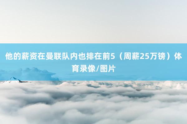 他的薪资在曼联队内也排在前5（周薪25万镑）体育录像/图片