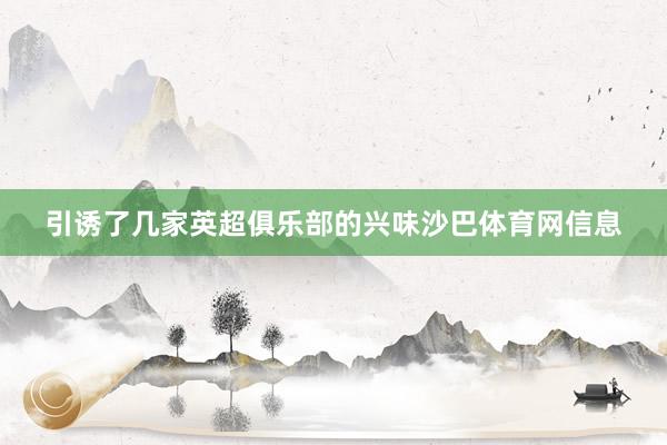 引诱了几家英超俱乐部的兴味沙巴体育网信息