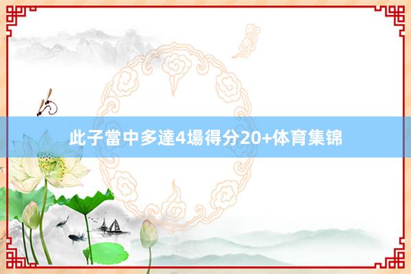 此子當中多達4場得分20+体育集锦