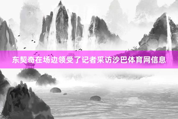 东契奇在场边领受了记者采访沙巴体育网信息