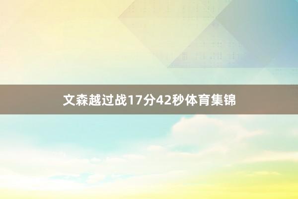 文森越过战17分42秒体育集锦