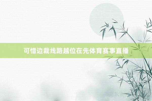 可惜边裁线路越位在先体育赛事直播
