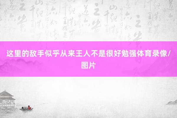 这里的敌手似乎从来王人不是很好勉强体育录像/图片