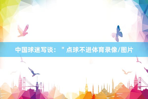 中国球迷写谈：＂点球不进体育录像/图片