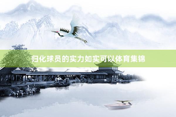 归化球员的实力如实可以体育集锦
