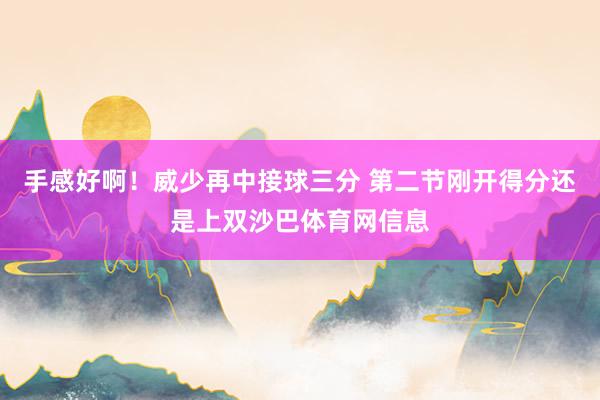 手感好啊！威少再中接球三分 第二节刚开得分还是上双沙巴体育网信息