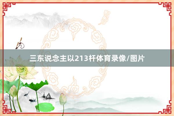 三东说念主以213杆体育录像/图片