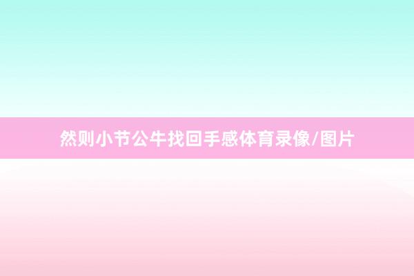 然则小节公牛找回手感体育录像/图片