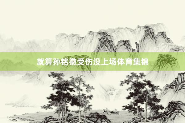 就算孙铭徽受伤没上场体育集锦