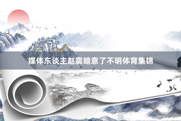 媒体东谈主赵震暗意了不明体育集锦