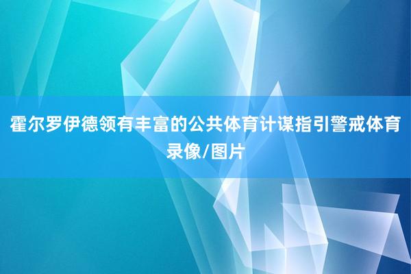 霍尔罗伊德领有丰富的公共体育计谋指引警戒体育录像/图片