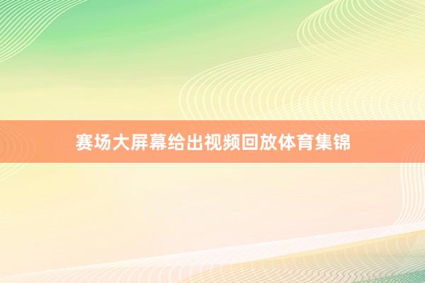 赛场大屏幕给出视频回放体育集锦