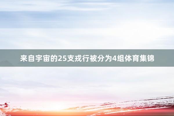 来自宇宙的25支戎行被分为4组体育集锦