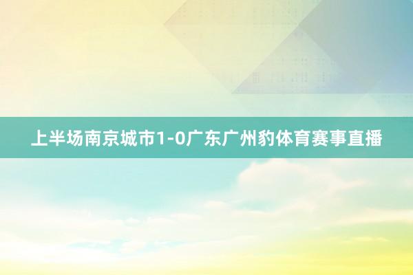 上半场南京城市1-0广东广州豹体育赛事直播
