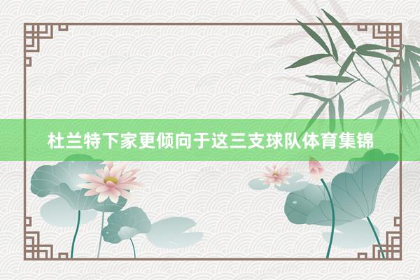 杜兰特下家更倾向于这三支球队体育集锦