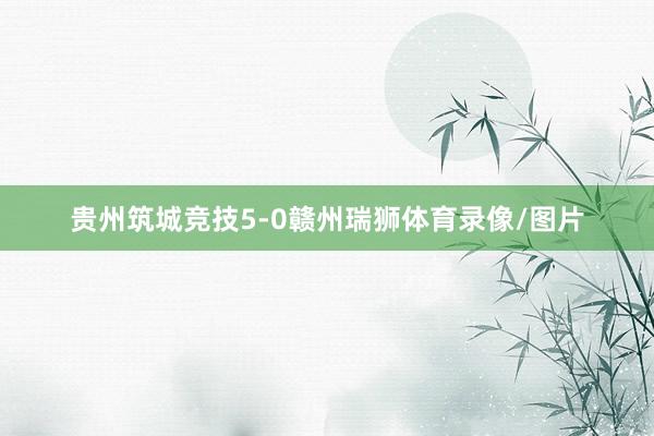 贵州筑城竞技5-0赣州瑞狮体育录像/图片