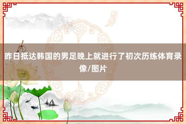 昨日抵达韩国的男足晚上就进行了初次历练体育录像/图片