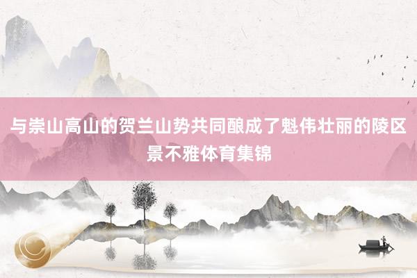 与崇山高山的贺兰山势共同酿成了魁伟壮丽的陵区景不雅体育集锦