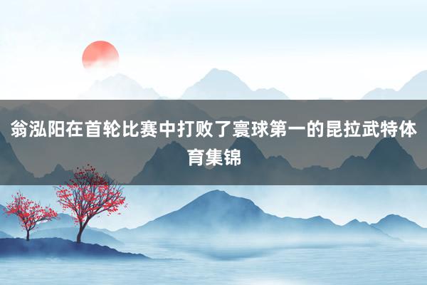翁泓阳在首轮比赛中打败了寰球第一的昆拉武特体育集锦
