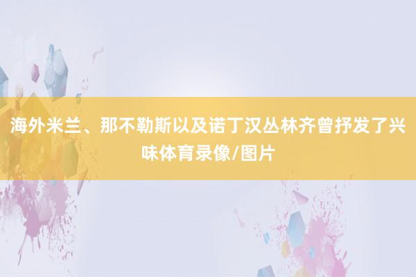 海外米兰、那不勒斯以及诺丁汉丛林齐曾抒发了兴味体育录像/图片