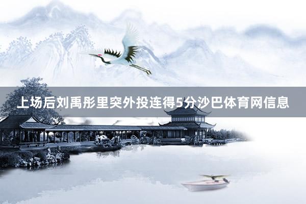 上场后刘禹彤里突外投连得5分沙巴体育网信息