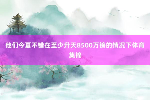 他们今夏不错在至少升天8500万镑的情况下体育集锦